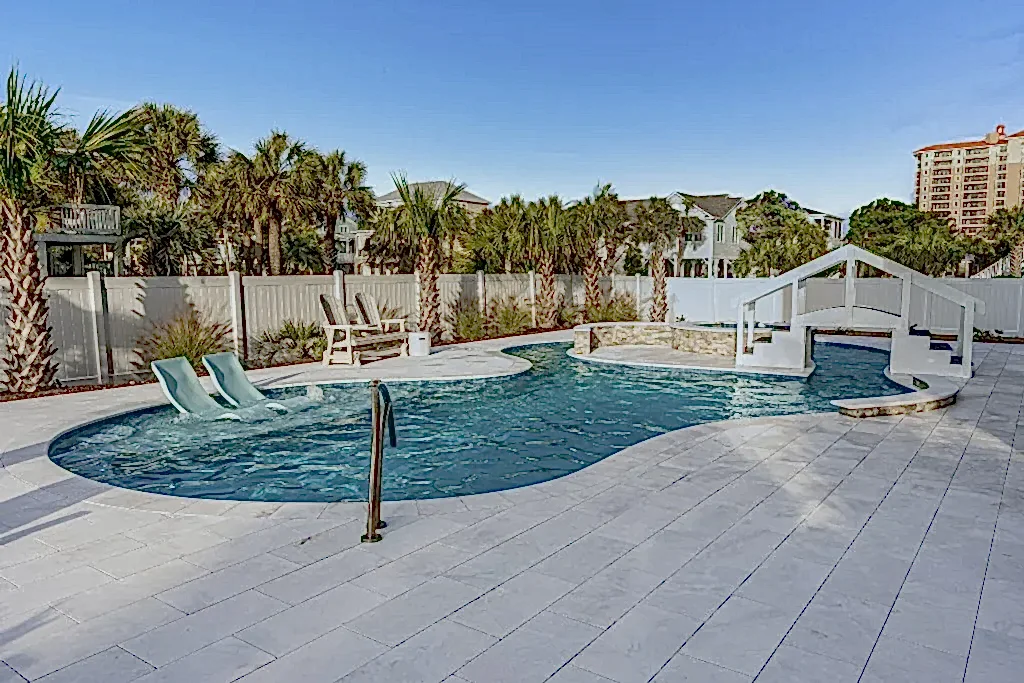 Lux Project 5 custom oasis pool with spa