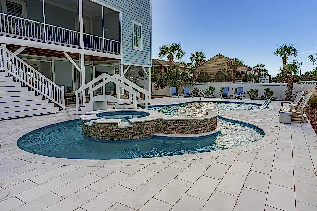 Lux Project 5 custom oasis pool with spa