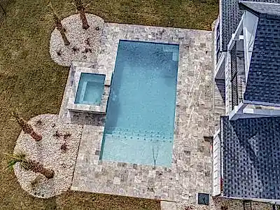 Lux Project 10 custom rectangular pool and spa