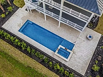 Lux Project 7 custom rectangular pool and spa
