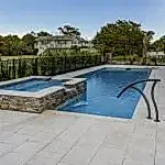 Lux Project 7 custom pool and spa with waterfall