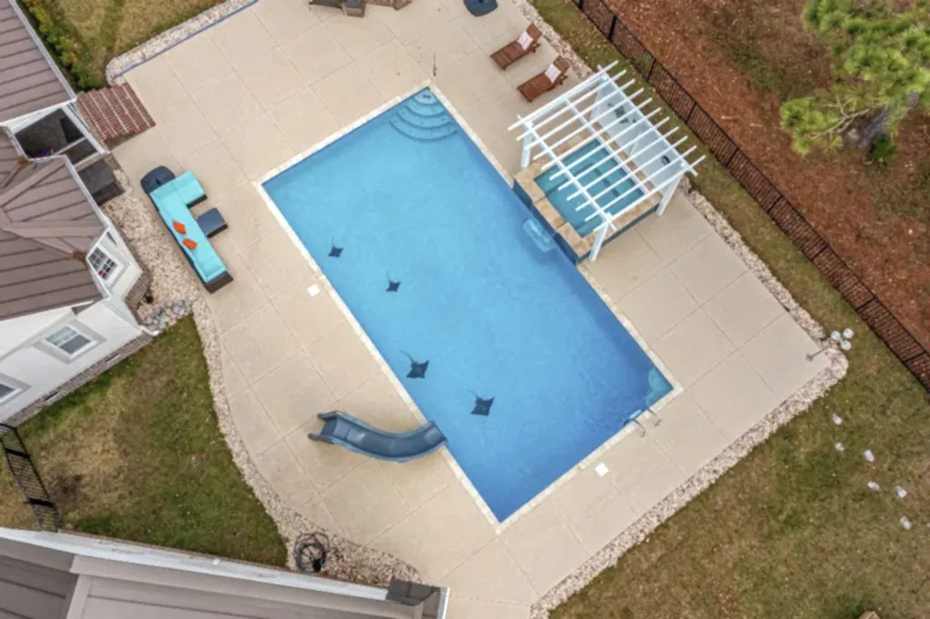 Lux Project 6 custom spa and pool with slide