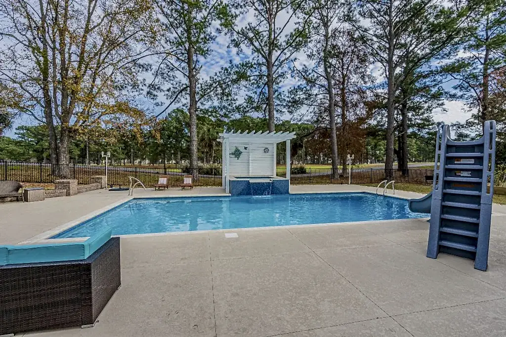 Lux Project 6 custom spa and pool with slide